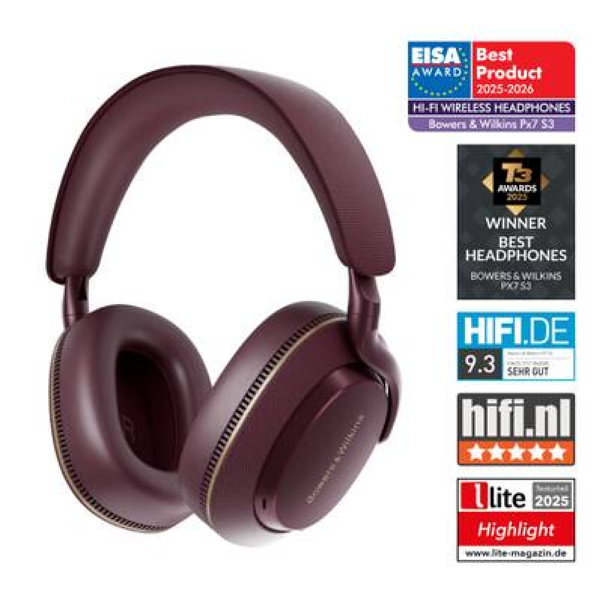Bowers & Wilkins Px7 S3, vintage maroon- фото3